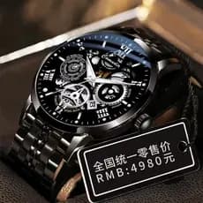 relogio masculino Relógio masculino de movimento automático suíço, à prova d'água, luminoso, empresarial, avançado, mode