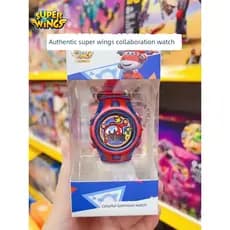 relogio feminino relogio feminino pequeno delicado Super homem voador Ledi menina relógio infantil brinquedo menino pequ
