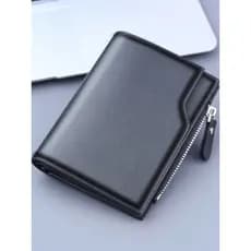 carteira masculina carteira masculina com ziper Carteira masculina carteira masculina com três dobras e Slot para cartão
