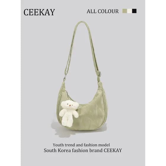 bolsa feminina bolsa femenina CEEEKAY Bolsa feminina de nicho preguiçoso genuíno para axilas de verão