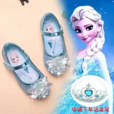 Sandálias de verão para meninas Princess Elsa Frozen Crystal Shoes Crianças 2026