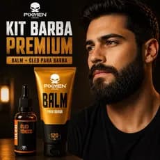 Kit Barba Pixmen Balm + Óleo Crescimento Hidratação Barba Macia