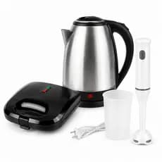 Kit Chef Iniciante Chaleira + Mixer + Sanduicheira