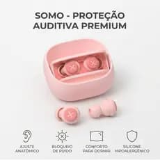 Protetores Auriculares de Silicone Rosa - Redução de Ruído, Conforto e Reutilizáveis