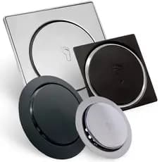 Ralo Click Up Inteligente Quadrado Redondo Inox 10x10 Cm Veda Cheiro Para Banheiro