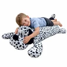 Xuxão Travesseiro de Corpo Cachorro Dalmata 1,10m–Pelúcia para Crianças, Adultos e Gestantes, Conforto, Quarto, Cama