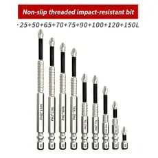 9 Pcs K5 De Bits De Chave De Fenda Magnética -Antiderrapantes Aço Cromo Vanádio, Ponteira Hexagonal + Parafusos Inox 304