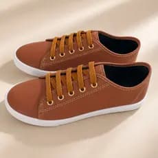 Tênis Feminino Casual Sola Baixa Confortável Macio Cadarço Ajustável Couro