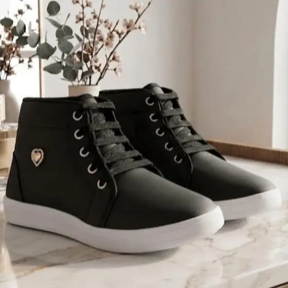 Tênis Bota Feminina Cano Alto Casual Confortável Leve Antiderrapante Estilo Urbano Moda Dia a Dia