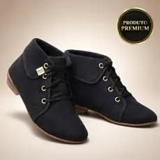 Bota Feminina Cano Curto Casual Confortável Leve Elegante Estilo Urbano Dia a Dia Premium