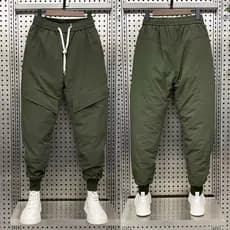 Inverno novo estilo à prova de vento engrossado macacão masculino na moda grande bolso exterior usar calças de algodão i