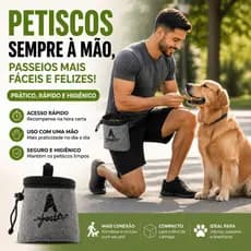 Bolsa Porta-Petiscos para Cachorro Impermeável Ajustável para Passeio Treinamento e Viagem