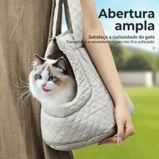 Bolsa Portátil para Transporte de Pets com Almofada Removível e Guia de Segurança Interna