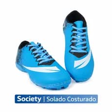 Chuteira SOCIETY Grama Sintetica ADULTO e INFANTIL Colada e Costurada