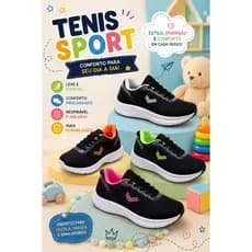 Tênis sport Infantil super confortável e estiloso 😍👟