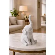 Elefantes Decorativos Família Geométricos Modernos para Sala - Quarto - Escritório - Decoração - 9cm