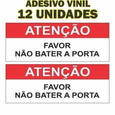 Não Bata A Porta - Uber -99 - Indriver - Taxi - Motorista - Adesivo Vinil a prova dagua- 12x4cm - Kit com 12 Unidades