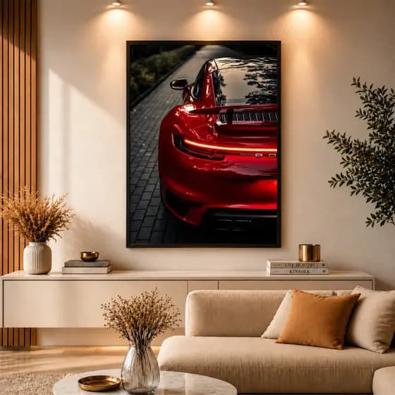 Quadro Decorativo Porsche 1 Peça 20x30 a 110x80 911 Carro Espotivo Luxo