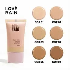 Love Rain Base Líquida Matte à Prova d'Água corretivo hidratante Pure Matte Cobertura Alta e Natural
