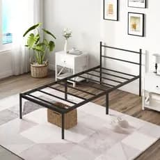 Estrado De Metal Para Cama De Casal /Cama de Solteiro, Fácil De Instalar e Dobrável Com Suportes De Ripas De Aço