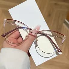 VisãoPerfeita Óculos Metal óculos feminino descanso Óculos Vintage moderno feminino deleitura anti luzazul