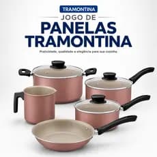Jogo De Panela Antiaderente Tramontina5 Peças Linz Alumínio