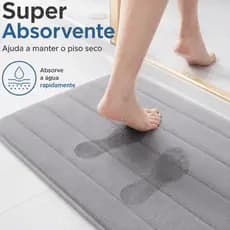 Tapete Antiderrapante Absorvente 60x40cm Soft Macio Secagem Rápida Para Banho Banheiro