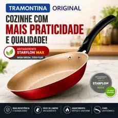 Frigideira Antiaderente Tramontina Turim Em Alumínio 16cm Vermelho Cinza