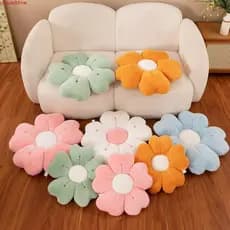 Almofada de flor de cerejeira, almofada decorativa espessa para cadeira, decoração de sofá em pelúcia.