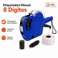 Etiquetadora Manual de Preços 8 Dígitos MX-5500 Com Rolo de Etiquetas e Refil de Tinta Cor Sortida
