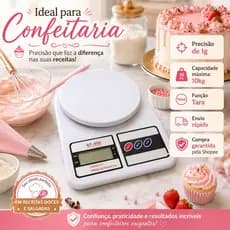 Balança Digital Cozinha Confeitaria 10kg Precisão 1g Função Tara