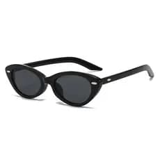 Óculos de sol olho de gato da moda retrô, Design de armação pequena TR90, templos de acetato, protetor solar UV400, ócul
