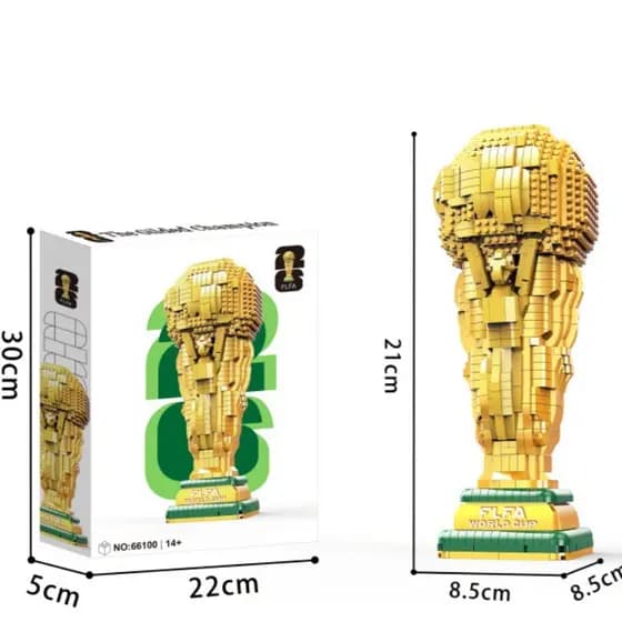 Venda quente internacional pé união copa do mundo Hercules copo montado bloco de construção brinquedos decoração de mesa