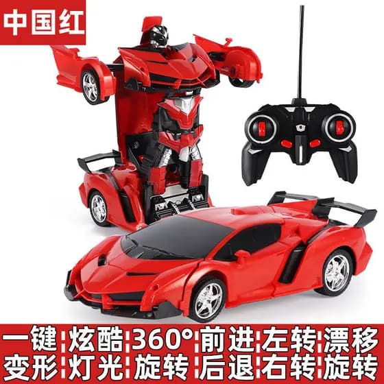Carro de controle remoto com deformação de um clique, grande carregamento, modelo de carro de corrida, robô, brinquedos
