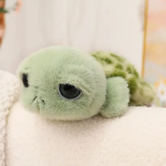 Super macio toque tartaruga boneca bonito agarrar boneca presente vison pelúcia grande olho tartaruga brinquedo de pelúc