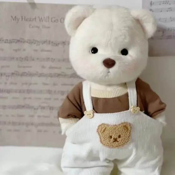 Boneca de urso conjunta fofa pode usar roupas em forma de pêndulo bonecas presentes para meninas crianças ursos de pelúc