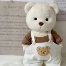 Boneca de urso conjunta fofa pode usar roupas em forma de pêndulo bonecas presentes para meninas crianças ursos de pelúc
