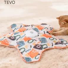 Brinquedo TEVO Cat Hide and Seek , Interativo Para Gatos Com Sensor De Movimento De Disco Giratório Automático , Penas E