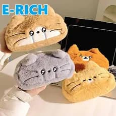 ERICH1 Estojo De Lápis De Gato De Pelúcia , Desenho Animado Kawaii Engraçado , Bolsa Grande Capacidade Fofa