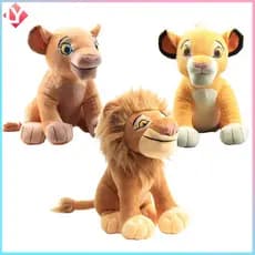 [Presentes infantis] Realista Lion Plush Toy - Lion King Stuffed Animal Plushie Travesseiro para afagos 4FA8