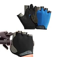 Luvas Antiderrapantes Para Ciclismo , Homens E Mulheres , Meio Dedo , Respirável , Anti-Choque , Esportes , Bicicleta ,