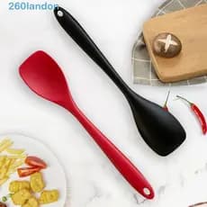 Espátula De Cozinha LANDON , Raspador De Mistura Antiaderente Resistente Ao Calor , Pá De Língua De Pato De Silicone Com
