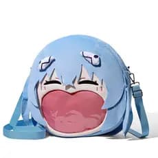 Mochila Ita Bag Evangelion Rei Ayanami Kawaii - Bolsa 2 em 1 Transparente Colecionável
