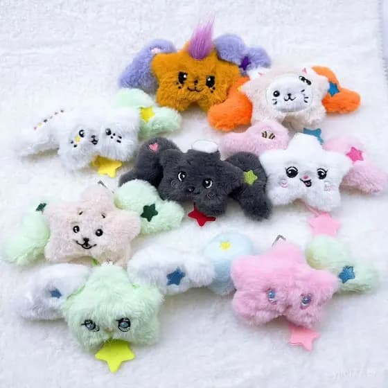 Chaveiro de pelúcia do ídolo de Kpop Wish Star, chaveiro de boneco Wichu
