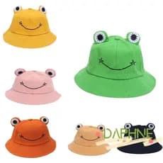 Chapéus Balde De Sapo DAPHNE , Bonés Respiráveis Para Proteção Solar Pais E Filhos , Dobráveis Com De Pesca De Olhos Gra