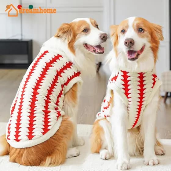 DREAMHOME 7.5-35kg Golden Retriever Bulldog Francês Roupas Pijamas Lã Quente Casaco De Gato De Inverno Para Animais De E