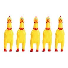 Kit 5 Mordedores Pet Frango Galinha galo Brinquedo para cachorros cães pequeno porte - Tamanho P