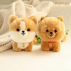 Brinquedo De Pelúcia Fofo Para Cachorro MONSA , Corgi Peludo Shiba Inu Animal Adorbale , Boneca Macia De Cachorrinho De
