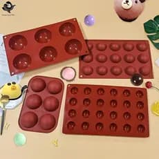 PFG 1 PC Bandeja De Cozimento Molde De Pastelaria Silicone Bola De Chocolate Pirulito Bolo Cozinha Ferramentas FG