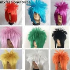 MXFASHIONE Peruca De Palhaço , Colorida Punk Para Cosplay De Halloween Indígena E Engraçada Fãs De Dança